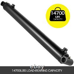 2.5x24 Hydraulic Cylinder Welded Double Acting 2.5 Bore 24 Stroke Cross Tube
