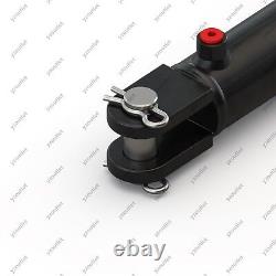 2 Bore, 20 Stroke, Hydraulic Welded Cylinder Clevis, Ports are 180° withPins