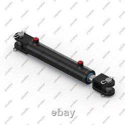 3.5 Bore, 14 Stroke, Hydraulic Welded Cylinder Clevis, Ports are 180° withPins