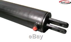 4 Bore x 24 Stroke Hydraulic Log Splitter Cylinder with Detent Valve & Hose Kit