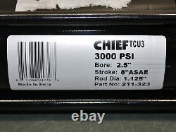 Chief TCU3 Tie-rod Hydraulic Cylinder 211-323, 2.5 Bore, 8 Stroke, 1.125 Rod