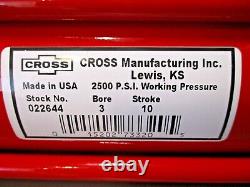 Cross 022644 Hydraulic Cylinder Assembly 3 Bore 10 Stroke 2500psi WrkPres