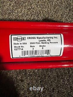 Cross Manufacturing Hydraulic Cylinder 27714 Red 3 Bore 8 Stroke