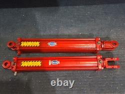 Cross Tie Rod Hydraulic Cylinders X 2, 3 Inch Bore, 18 Inch Stroke, 11/4 Rod