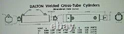 Dalton Hydraulic Cross Tube Cylinder 2 Bore 10 Stroke 3000 PSI, 3/8 NPT