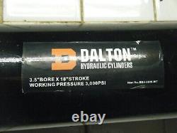 Dalton hydraulic cylinder double acting 3.5 bore 18 stroke 1.25 eyes 28 minm