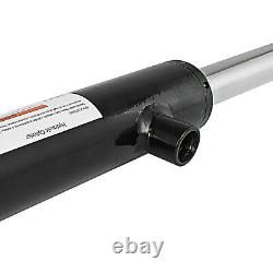 Hydraulic Cylinder 2.5 Bore 10 Stroke Double Acting Welded Cross Tube Black