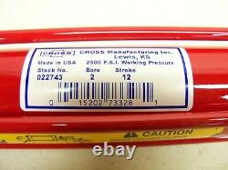 Hydraulic Cylinder Double Acting 2 Bore 12 Stroke 2 x 12 2500 psi-Cross USA