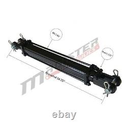 Hydraulic Cylinder Tie Rod Double Action 2.5 Bore 16 Stroke 2500 PSI 2.5x16