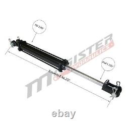 Hydraulic Cylinder Tie Rod Double Action 2.5 Bore 18 Stroke 2500 PSI 2.5x18