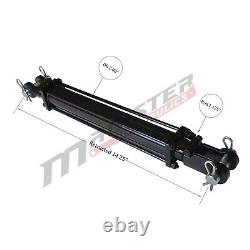 Hydraulic Cylinder Tie Rod Double Action 2.5 Bore 4 Stroke 2500 PSI 2.5x4 NEW