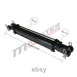 Hydraulic Cylinder Tie Rod Double Action 2.5 Bore 6 Stroke 2500 PSI 2.5x6 NEW