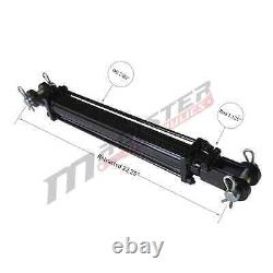 Hydraulic Cylinder Tie Rod double action 2.5 bore 12 stroke 2500 psi 2.5x12