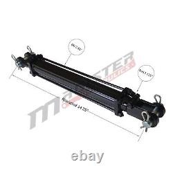 Hydraulic Cylinder Tie Rod double action 2 bore 4 stroke 2500 psi 2x4 new