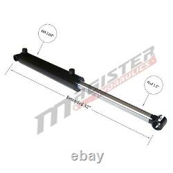 Hydraulic Cylinder Welded Double Acting 2.5 Bore 12 Stroke Cross Tube 2.5x12