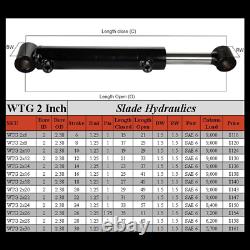 Hydraulic Cylinder Welded Double Acting 2 Bore 10 Stroke Tang 2x10 WTG NEW