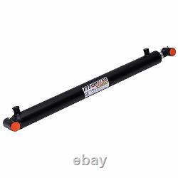 Hydraulic Cylinder Welded Double Acting 2 Bore 20 Stroke Cross Tube 2x20 NEW