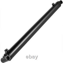 Hydraulic Cylinder Welded Double Acting 2 Bore 28 Stroke Cross Tube 2x28 SAE6