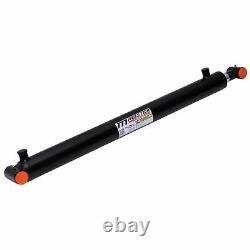 Hydraulic Cylinder Welded Double Acting 2 Bore 48 Stroke Cross Tube 2x48 NEW