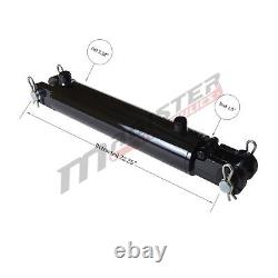 Hydraulic Cylinder Welded Double Acting 3 Bore 12 Stroke Clevis End 3x12 NEW