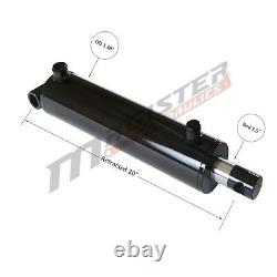 Hydraulic Cylinder Welded Double Acting 3 Bore 12 Stroke PinEye End 3x12 NEW