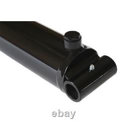 Hydraulic Cylinder Welded Double Acting 3 Bore 12 Stroke PinEye End 3x12 NEW