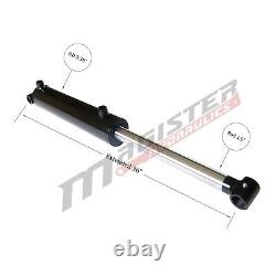 Hydraulic Cylinder Welded Double Acting 3 Bore 14 Stroke Cross Tube 3x14 NEW