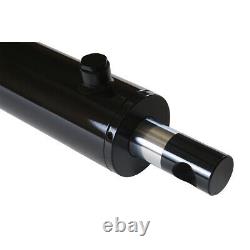 Hydraulic Cylinder Welded Double Acting 3 Bore 24 Stroke PinEye End 3x24 NEW