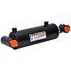 Hydraulic Cylinder Welded Double Acting 4 Bore 12 Stroke Cross Tube 4x12 New