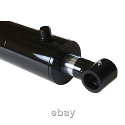 Hydraulic Cylinder Welded Double Acting 4 Bore 12 Stroke Cross Tube 4x12 NEW
