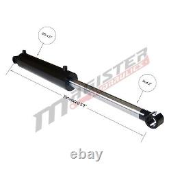 Hydraulic Cylinder Welded Double Acting 4 Bore 20 Stroke Cross Tube 4x20 NEW