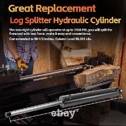 Log Splitter Hydraulic Cylinder 4 Bore x 24 Stroke x 1.75 Rod 3500 PSI 4x24