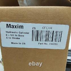 MAXIM 218-316 Hydraulic Cylinder, 2-1/2 Bore, 4 Stroke, 12,270 lb, 14 1/4 in R