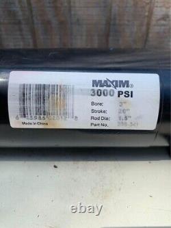 Maxim 288-341, 3 Bore, 20 Stroke, 1.5 Rod Welded Hydraulic Cylinder