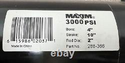 Maxim 288-366 Hydraulic Cylinder, 10 Stroke, 4 Bore, 2 Rod, 6fxa4, New
