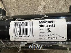 Maxim Double Acting Hydraulic Cylinder 288-334 3 Bore 6 Stroke 3000 PSI 1.5 Rod