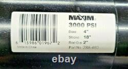 Maxim Wc Welded Hydraulic Cylinder 4 Bore X 18 Stroke 2 Rod (288-460)