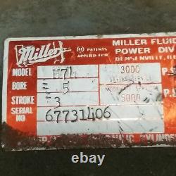 Miller H74 Hydraulic Cylinder. 5 Bore, 3 Stroke. 3000 PSI USED