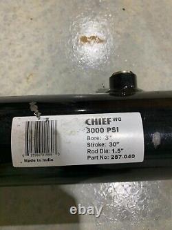 New Chief Wc Welded Hydraulic Cylinder 3 Bore X 30 Stroke 1.5 Rod 287-040