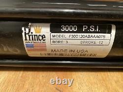 Prince Hydraulic Cylinder 3000 P. S. I. 12 Stroke 3 Bore Model F300120ABAAA07B
