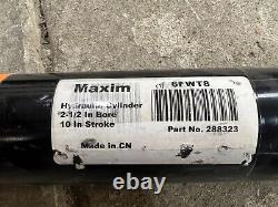 (QTY 1) Maxim 288-323 Welded Hydraulic Cylinder 2.5 Bore 10 Stroke x 1 Pins