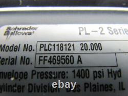 Shrader Bellows PLC118121 PL-2 3 Bore 20 Stroke Dbl Acting Hydraulic Cylinder