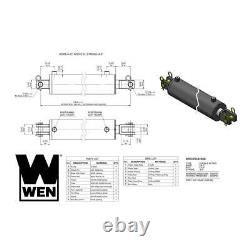 Wen Clevis Hydraulic Cylinder With 4 Bore & 8 Stroke Double-acting Steel-Welded