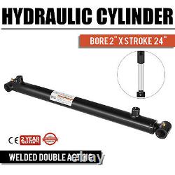 Cylindre Hydraulique Soudé Double Acting 2 Bore 24 Stroke Cross Tube 2x24