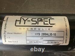 Cylindre hydraulique soudé Hy-Spec Hydraulik MAL Series, diamètre de 2,5 pouces et course de 30 pouces.