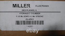 Miller Fluid Power 4z631a 1-1/2 Dans Le Diamètre De L'arête 2 Dans Le Cylindre Hydraulique De L'attaque L