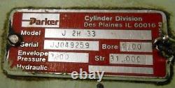 Parker, Cylindre Hydraulique, J 2h 33, 4 Bore, 31 Stroke