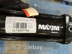 Vérin hydraulique à tige MAXIM 218-362 de 4 pouces de diamètre x 12 pouces de course x 1,5 pouce de tige, 2500 psi